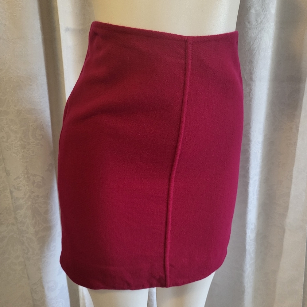Talbots 100% Wool Women Mini Pencil Skirt, Size 4, Pink, Classic Feminine